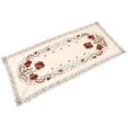 thumbnail image 3 of Red Floral Hollow Embroidered Table Runner Vintage Luxurious for Parties Special Occasions Daily Use, 3 of 8