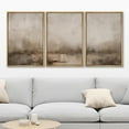 thumbnail image 2 of IDEA4WALL Framed Canvas Print Wall Art Set of 3 Vintage Abstract Landscape Misty Horizons Modern Art Wall Decor Pastel Brown Prints Retro Minimalist Artwork For Home Decor - Natural 16"x24"x3, 2 of 5