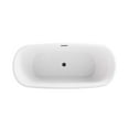 thumbnail image 6 of Elegant Kitchen & Bath BT10267GW-MBK 67 in. Soaking Bathtub, Glossy White with Matte Black Trim, 6 of 8