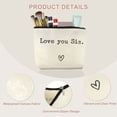 thumbnail image 3 of Unique Bargains 1Pc Large Durable Storaging Gift Organizer Makeup Bag for Toiletry Beige, 3 of 7