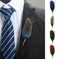 thumbnail image 4 of Broche de Vintage jinwen para mujer camisa traje accesorio de boda azul, 4 of 7