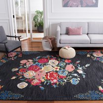 Safavieh Blossom Jules Floral Area Rug, Black/Pink, 9' x 12'