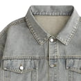 thumbnail image 4 of Zynoxe Mens Plus Size Denim Jackets Trendy Washed Lapel Button Down Workwear Jacket with Multi Pockets Fall Vintage Loose Fit Casual Jackets Yellow L, 4 of 4
