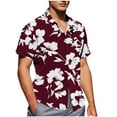 thumbnail image 2 of Xysaqa Men's Big & Tall Short Sleeve Hawaiian Beach T-Shirts Summer Button-Down Shirts Casual Blouses Tops 2X 3X 4X Clearance, 2 of 6