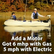 Sea Eagle SE9 Lightweight Inflatable Boat with Inflatable Floor, 5' Oar Set, Foot Pump, 2 Seats Great- Boating, Motoring, Rowing, Fishing & Yacht Tending- Fisherman's Dream Package
