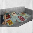 thumbnail image 6 of Seascape Soft Flannel Fleece Throw Blanket, Nautical Theme Lighthouse and Anchor Palm Trees Beach Sailing Holiday Lover, Cozy Plush for Indoor and Outdoor Use, 50" x 70", Multicolor, by Ambesonne, 6 of 6