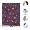 thumbnail image 4 of Hand Drawn Halloween Pumpkin Pattern Blanket,Comfortable Soft Lamb Wool Throw Blanket,All Season,Warm Lightweight Blankets for Sofa Bed Couch Living Room Chair,30"x40", 4 of 4