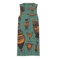 thumbnail image 3 of Ancient Greek Pottery Spring Summer Dresses for Women Fashion T-shirt Dress Casual Sleeveless Loose Sundress with Pockets, 3 of 5