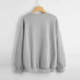 thumbnail image 4 of Vedolay Womens Sweatshirts Solid Color Long Sleeve Hoodless Sweater Gray,2XL, 4 of 5