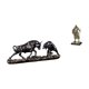thumbnail image 1 of Escultura moderna de toro y caballero Feng Shui, figura creativa de animal chino europeo para escritorio, entrada, sala de estar, decoración del hogar, 1 of 8