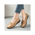 thumbnail image 4 of Fangasis Ladies Flats Lightweight Loafers Slip On Boat Shoes Walking Breathable Moccasins Khaki 9.5, 4 of 5