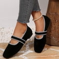 thumbnail image 4 of CHICVOMEY Vintage Flats for Women Ballet Flats with Memory Foam Dress Shoes for Women with Strap Ballet Flats Mary Jane Flats, 4 of 8