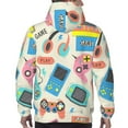 thumbnail image 7 of Salouo Playing Video Games Pattern Men's Fall Hoodie Sweatshirt,Sport Hoodie with Pockets for Men Pullover Casual Hooded Sweatshirt-4X-Large, 7 of 7