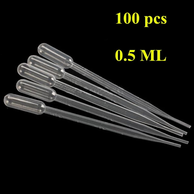 100 pcs Graduated Pipettes Dropper Polyethylene Experiment Medical 0.2/0.5/1 ML
