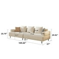 thumbnail image 3 of NessCarsti Modular Sectional Sofa for Living Room, 109.4" Wide Mid-Century Modern Fabric Couch with Cozy Seating, Suitable for Living Room, Bedroom & Daily Relaxation - Beige, 3 of 6