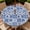 Blue, variant on Outdoor Tablecloth with Umbrella Hole and Zipper Waterproof Round Fitted Tablecloth with Elastic Edge, Wipeable Outdoor Table Cover for Patio, Garden, Picnic Fits 36-65" Round Tables