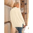 thumbnail image 6 of Women'S Oversized Loose Sweater Autumn Batwing Sleeve Ribbed Tunic Sweater  XXXL, 6 of 7