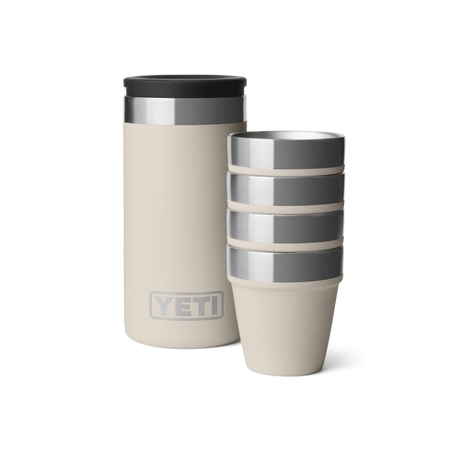 Set de vasos tequileros YETI Cape Taupe de acero inoxidable, 4 piezas