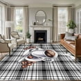 thumbnail image 2 of Coffee Cup Beans Area&nbsp;Rug 5x8ft Black Buffalo Plaid Farm Country Non-Slip&nbsp;Washable Square&nbsp;Rugs Soft Felt Indoor Floor Mat for Bedroom Kitchen Living Room Bathroom, 2 of 9