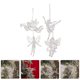 thumbnail image 1 of Acrylic Christmas Tree Ornaments Angel Design for Hanging 12Pcs Clear Decorations, 1 of 3