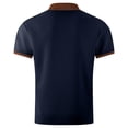 thumbnail image 5 of Paiwinds Men's Color Block Short Sleeve Half-Zip Stand Collar Pocket Casual Sportswear T-Shirt, 5 of 9