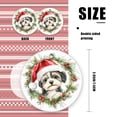 thumbnail image 2 of A Adorable Puppy Is Framed By A Christmas Wreath - Christmas Ornament Xmas Keepsake Ceramic Ornaments Holiday Decorations for Tree Christmas Gift Ideas 2.95in, 2 of 6