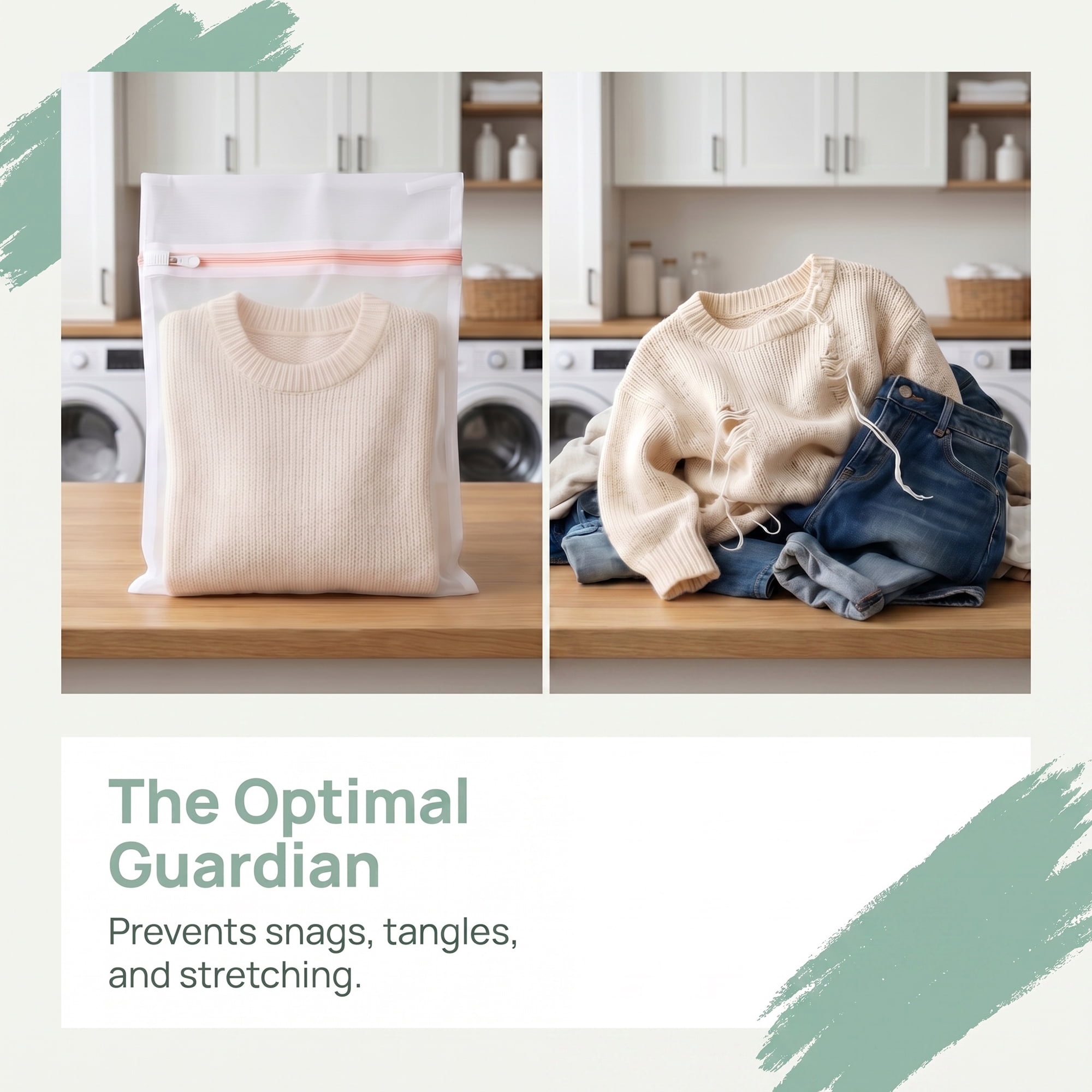 Unique Bargains 4Pcs Durable Mesh Laundry Bags with Zipper Closure White B