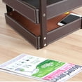 thumbnail image 6 of Very Sturdy 3 Tier Leather Desk File Rack for Office Supplies/Stationery/Folder,Stackable Letter Tray Organizer,Document Filing Organizer Holder for Desktop Storage (Brown）, 6 of 8