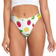 thumbnail image 1 of Fotbe Strawberry and Lemon Tanga Sin Costuras para Mujer con Estampado – Panties Invisibles, Transpirables y Cómodos para Uso Diario-Small, 1 of 6