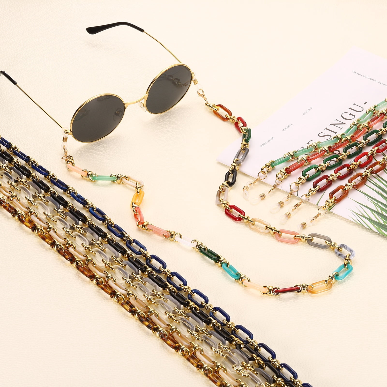 Uxcell Acrylic Glasses Chain, Eyeglass Chain Eyewear Retainer