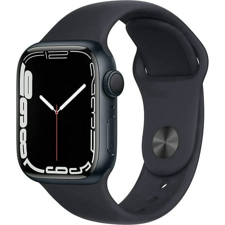 Pre-Owned Apple Watch Series 7 45mm GPS + Cellular Unlocked - Midnight Aluminum Case - Midnight Sport Band (2021) (Refurbished)