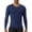 Navy, variant on Men's V Neck Compression Shirt Long Sleeve, Athletic Workout Shirts & Gym Undershirts, Active Sports Base Layer Top for Running, Fitness, Muscle Recovery & Cold Weather White XXL