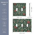 thumbnail image 2 of Yayeee Toggle Light Switch Wall Plate 2-Gang 4.56"x4.48" Decorative Outlet Cover, Christmas Candy Cane, 2 of 7