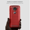 thumbnail image 5 of REQO Phone Case for Moto E5 Plus E 5 Supra with Screen Protector Cover and Slim Soft TPU Cell Accessories Protective Motorola E5+ MotoE5plus 5E 5th Generation E5plus Women Men Carbon Fiber Red, 5 of 9