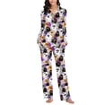 thumbnail image 4 of Fengactive Womens Halloween Pajama Set Long Sleeve Button Down Top with Pockets and Matching Lounge Pants, 4 of 7