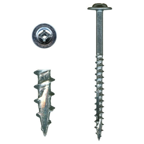 10 x 3 DyGTyX Cabinet Installation Screws, Washer Head, Zinc, 100pc