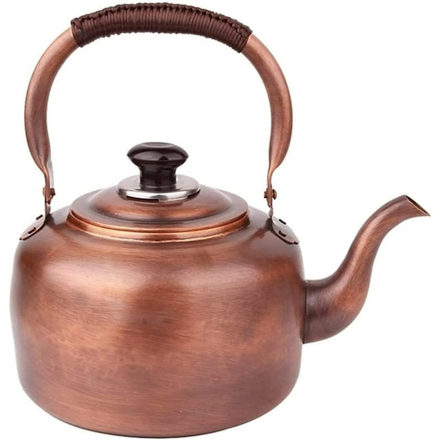 Stovetop Tea Kettle Whistling Teapot Tea Kettle Copper Whistling Tea Kettle Vintage Tea Kettle Whistling Tea Pots Teapot Stovetop with Handle Coffee Pots for Gas Stove Stove Top Kettle Tea Pot (Color