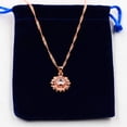 thumbnail image 4 of Rose Gold Plated Dainty Daisy Flower Necklace Cubic Zirconia Sun Flower Pendant Chrysanthemum Clavicle Necklace Y900-Rose gold, 4 of 7