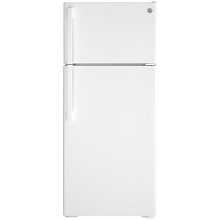 GE - 28 in. Wide 17.5 Cu. Ft. Top-Freezer Refrigerator with LED Interior Lighting - White
