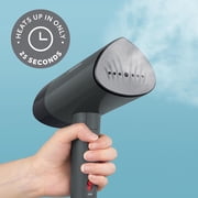 Sunbeam Dual Voltage Handheld Foldable Travel Steamer with Brush Attachment, 1520W, 140ml Tank, Grey