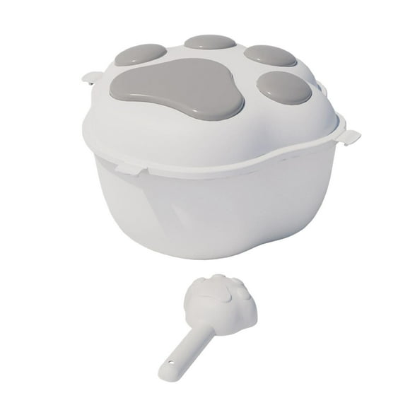 Contenedor de almacenamiento de comida para perros, Contenedor de arroz, Lata sellada, Contenedor de granos, Cocina Gris Yuyangstore Contenedor de almacenamiento