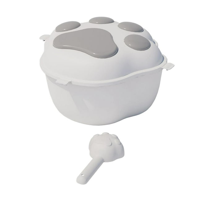 Contenedor de almacenamiento de comida para perros, Contenedor de arroz, Lata sellada, Contenedor de granos, Cocina Gris Yuyangstore Contenedor de almacenamiento