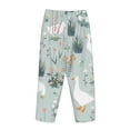 thumbnail image 5 of Kll Womens Goose And Doodle Flowers Print Pajama Pants Soft Pajama Bottoms For Women Cozy Lounge Pants, 5 of 9