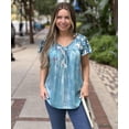 thumbnail image 3 of Zeagoo Floral Tops for Women Flowy Blouses Ruffle Sleeve Tunics Boho Peasant Blouses for Women Summer 2025, 3 of 6