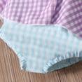 thumbnail image 6 of Gyujnb Gingham Print Two-Piece Swimsuit with Ruffled for Summer Beach Pool (Baby,Toddler),2-3 Years, 6 of 8
