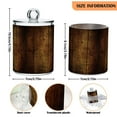 thumbnail image 5 of Yayeee 4 Pack Qtip Holder Bathroom Cotton Swab Canister with Lid Clear Dispenser Set, Wood Grain, 5 of 6