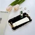 thumbnail image 5 of Jewelry Tray Vintage Decorative Tray Towel Tray Storage Tray Rings Necklace Bracelets Earrings Trays Cosmetics Jewelry Organizer Retro Design Bow Decor Resin Plate Coquette Room Decor (Black), 5 of 15
