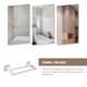 thumbnail image 2 of Toallero de baño sin perforaciones, colgador de toallas de pared, accesorio para baño, 2 of 6