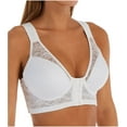 thumbnail image 2 of LEADING LADY White Lace Covered Wirefree Posture Back Bra, US 38DD, UK 38DD, NWOT, 2 of 4