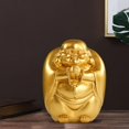 thumbnail image 4 of Maitreya Buda Estatua Adorno Caja de almacenamiento de monedas Olla de ahorro Fengshui Escultura de de sonriente para de Oro Sunnimix Estatua Alcancía, 4 of 7
